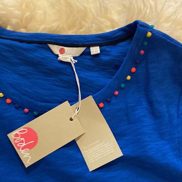 Boden Royal Blue Heather Cotton T-Shirt Midi Dress NWT Sz 10R - Picture 14 of 14